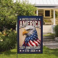 USA 250th Anniversary Patriotic Garden Flag American Eagle Flag Decor