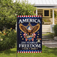 America 250 Garden Flag – 250 Years of Freedom 1776–2026 Patriotic Eagle