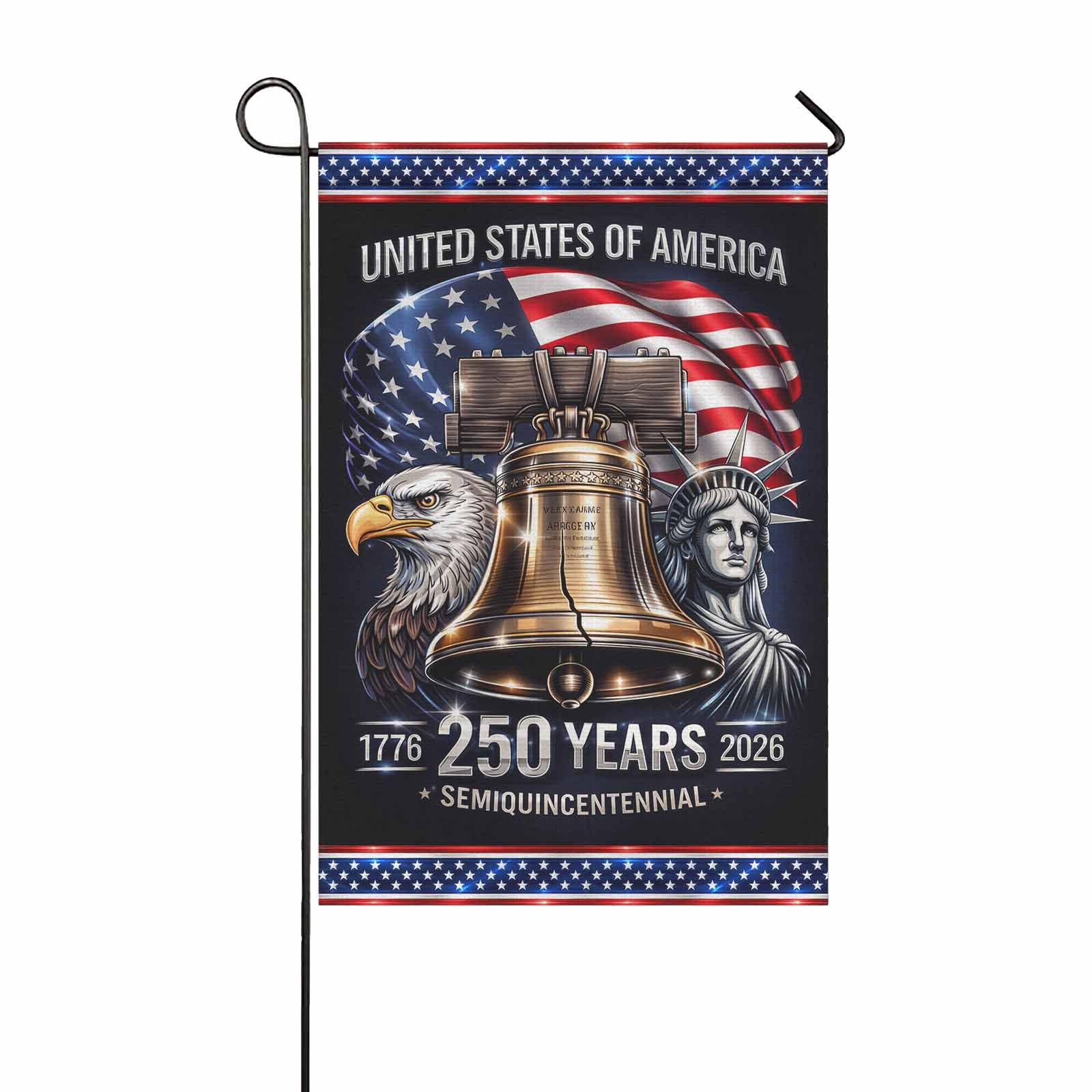 America 250 Garden Flag – United States 1776–2026 Semiquincentennial Anniversary