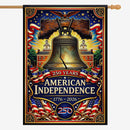 America 250 House Flag – 250 Years American Independence Liberty Bell 1776–2026
