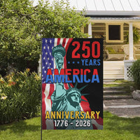 250 Years America Anniversary Garden Flag – Statue of Liberty Patriotic Flag