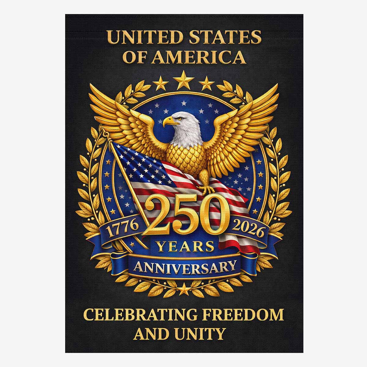United States 250th Anniversary House Flag – 1776–2026 Freedom and Unity Decor