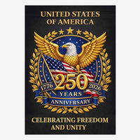 United States 250th Anniversary House Flag – 1776–2026 Freedom and Unity Decor