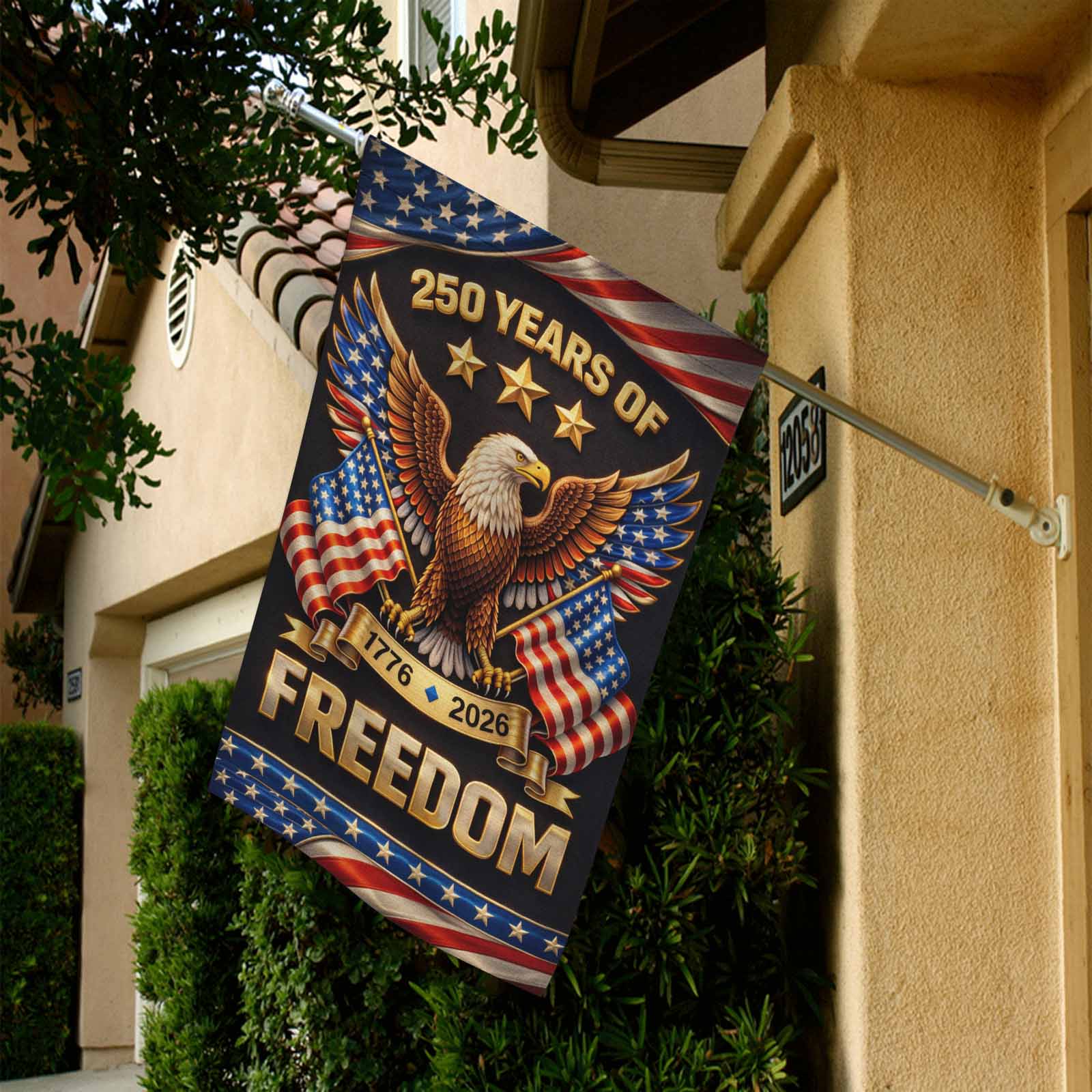 250 Years of Freedom Garden Flag America 250 Patriotic Eagle USA Flag Decor