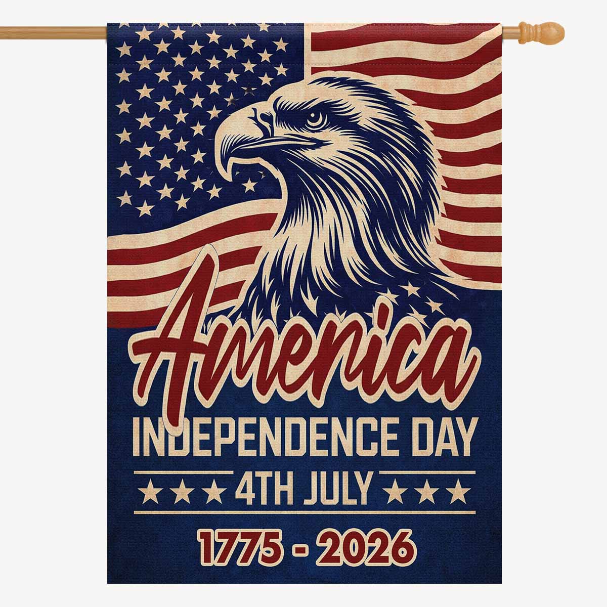 Independence Day 250th Anniversary House Flag – July 4 1776–2026