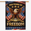 America 250 Patriotic Eagle House Flag USA 1776-2026 Freedom Flag