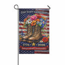 America 250 Garden Flag – Veteran Tribute 1776–2026 Independence Anniversary