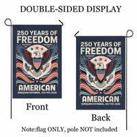 American 250 Years of Freedom Garden Flag July 4th 2026 Patriotic Decor