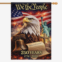 We The People 250 Years House Flag 1776–2026 USA Banner