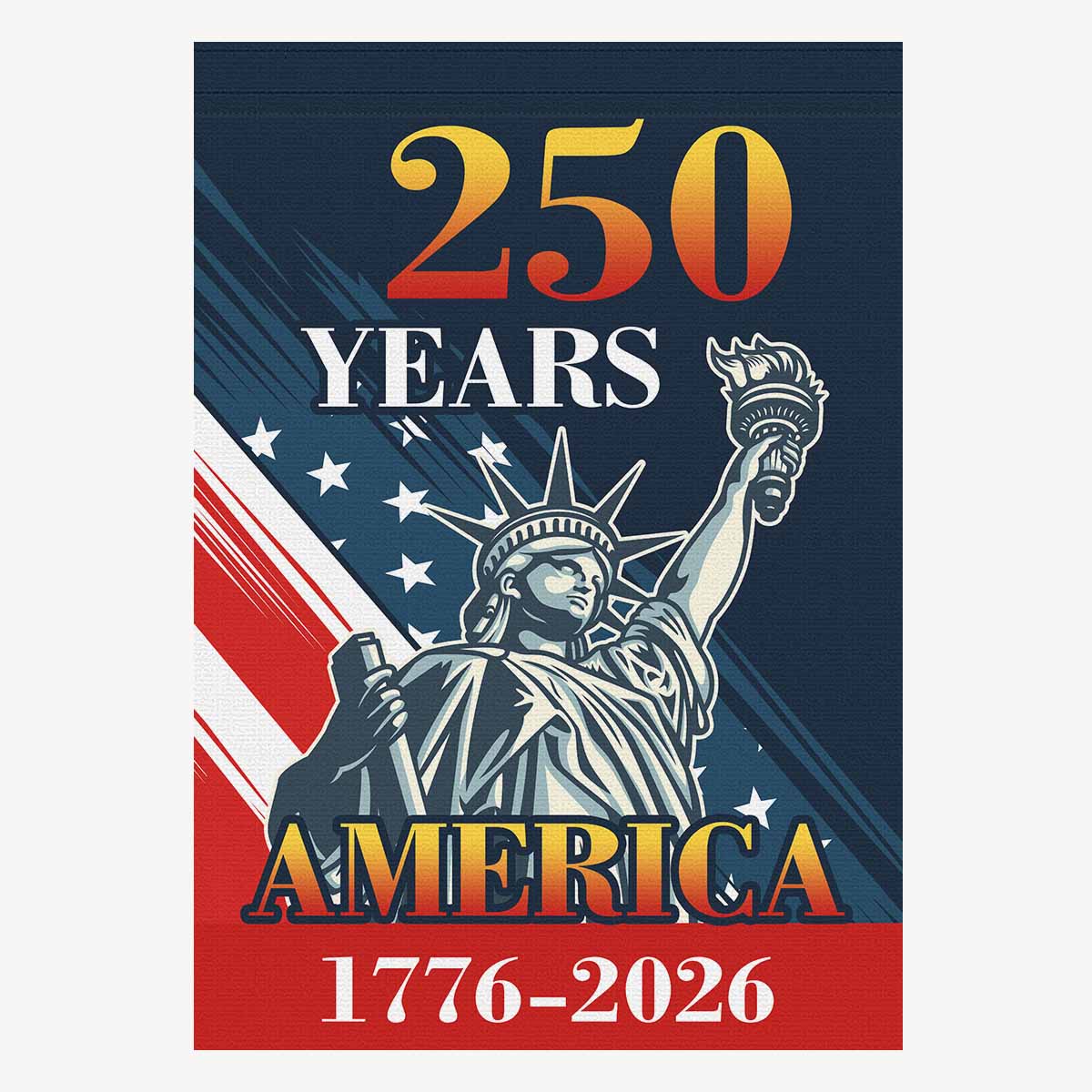 US 250th Anniversary House Flag – Statue of Liberty America 250 Flag 1776–2026