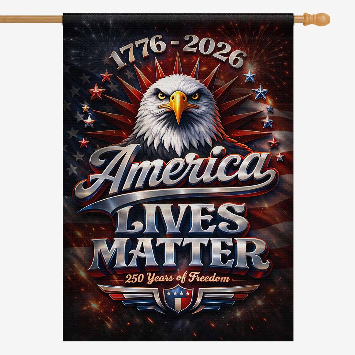 250 Years of Freedom House Flag – Patriotic America 1776–2026