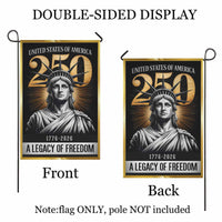 America 250 Garden Flag – Statue of Liberty 1776–2026 Legacy of Freedom