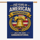 July 4th 2026 House Flag ΓÇô 250 Years American Independence Decor
