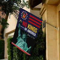 No Kings in America House Flag Patriotic Statue of Liberty Since 1776 USA Independence Banner