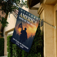 US 250th Anniversary House Flag – Home of the Brave Military Freedom Flag