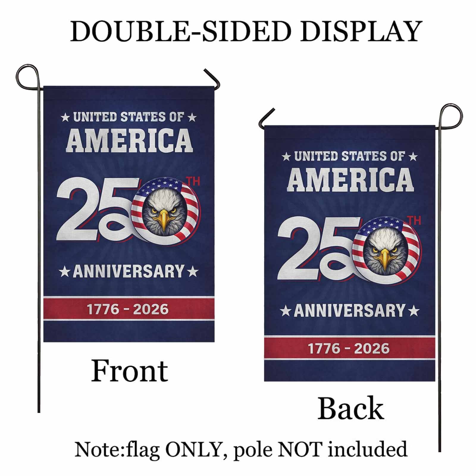 United States 250th Anniversary Garden Flag – 1776–2026 America 250 Decor