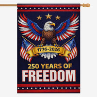 America 250 House Flag Patriotic Eagle 250 Years of Freedom 1776-2026 USA Flag