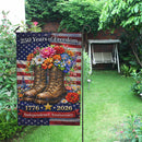 America 250 Garden Flag – Veteran Tribute 1776–2026 Independence Anniversary