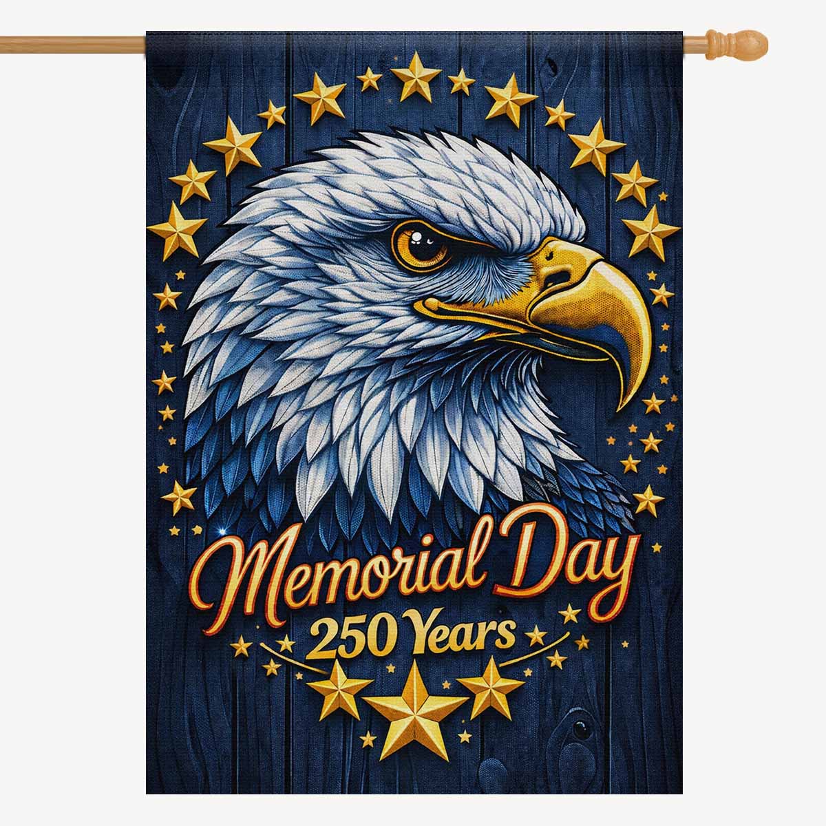 Memorial Day Patriotic House Flag Eagle Americana Decor