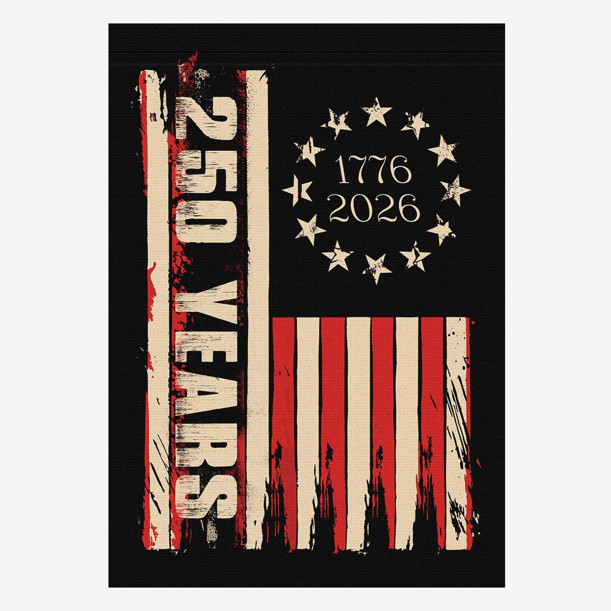 America 250 House Flag – Vintage 1776–2026 Patriotic 250 Years Flag