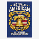 July 4th 2026 House Flag ΓÇô 250 Years American Independence Decor