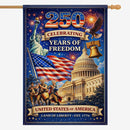 America 250 House Flag – 250 Years of Freedom Patriotic Celebration 1776–2026