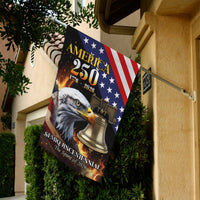 America 250 Semiquincentennial Garden Flag Patriotic Eagle Liberty Bell USA 1776-2026 Decor