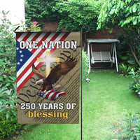 America 250 Garden Flag – One Nation 250 Years of Blessing Christian Patriotic Decor