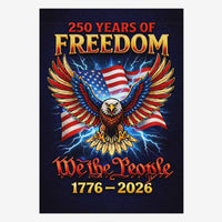 America 250 Patriotic Eagle House Flag 1776-2026 We The People Freedom Flag