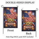 America 250 Years of Freedom Garden Flag 1776–2026 – Patriotic USA Fireworks Yard Decor
