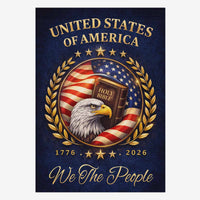 We The People Christian House Flag – United States 1776–2026 Patriotic Decor