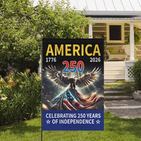 Celebrating 250 Years of Independence Garden Flag – America 250 Patriotic Eagle