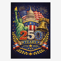 Patriotic USA House Flag America 250 Landmarks 250 Years Outdoor Flag