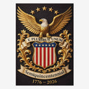 USA 250 House Flag Patriotic Eagle Shield America 1776-2026 Anniversary Decor