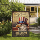 We The People 1776–2026 Garden Flag Patriotic Eagle Freedom Decor