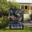250 Years of Freedom Garden Flag – America 250 Patriotic Bald Eagle Flag
