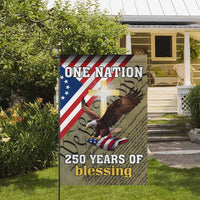 America 250 Garden Flag – One Nation 250 Years of Blessing Christian Patriotic Decor