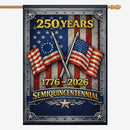250 Years Semiquincentennial House Flag ΓÇô 1776ΓÇô2026 Anniversary Decor