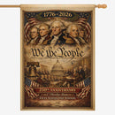 We The People America 250 House Flag 1776-2026 Patriotic USA Anniversary Banner
