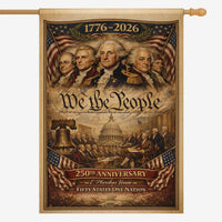 We The People America 250 House Flag 1776-2026 Patriotic USA Anniversary Banner