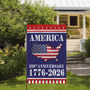 250th Anniversary America Garden Flag – USA Map Patriotic Flag 1776–2026