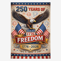 America 250 Patriotic Eagle House Flag 1776-2026 Freedom July 4 Decor