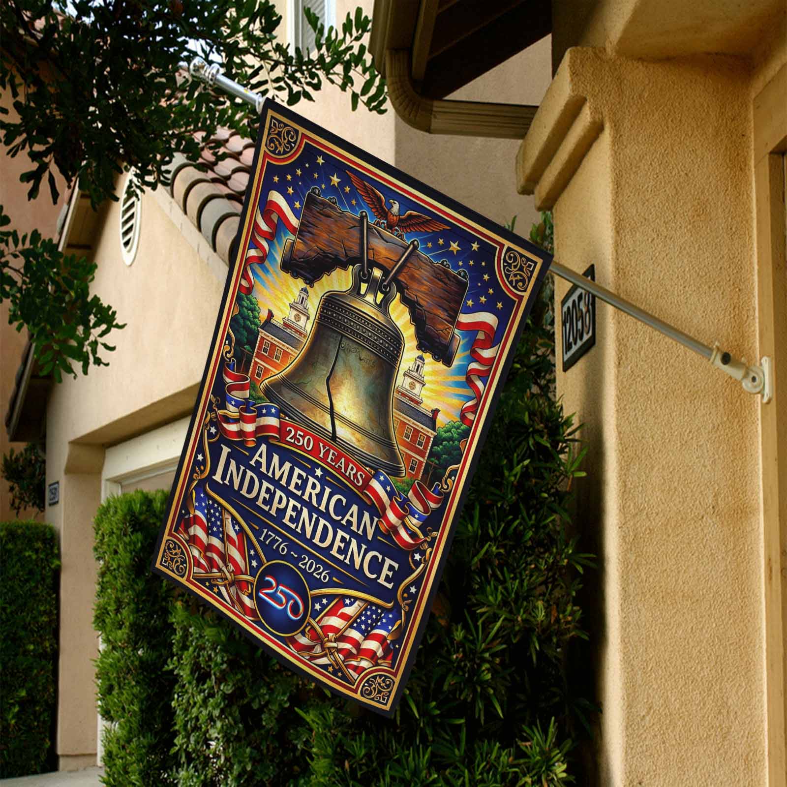America 250 Garden Flag – 250 Years of American Independence 1776–2026 Liberty Bell