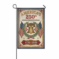 America’s 250th Semiquincentennial Garden Flag 1776–2026 Liberty Bell Decor
