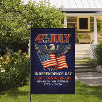 4th of July America 250 Garden Flag Independence Day Patriotic Eagle 1776-2026