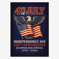 4th of July America 250 House Flag Independence Day Patriotic Eagle 1776-2026