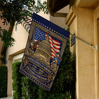 United States of America 250 House Flag 1776-2026 Patriotic Capitol Eagle Banner