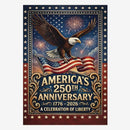 America 250th Anniversary House Flag 1776–2026 Patriotic Banner