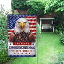 America 250 Years Garden Flag 1776–2026 – Patriotic Eagle Semiquincentennial Yard Decor