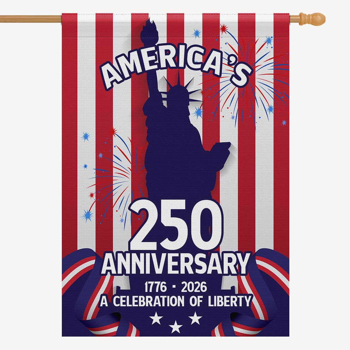 America 250 House Flag – 250th Anniversary Celebration of Liberty Patriotic Decor
